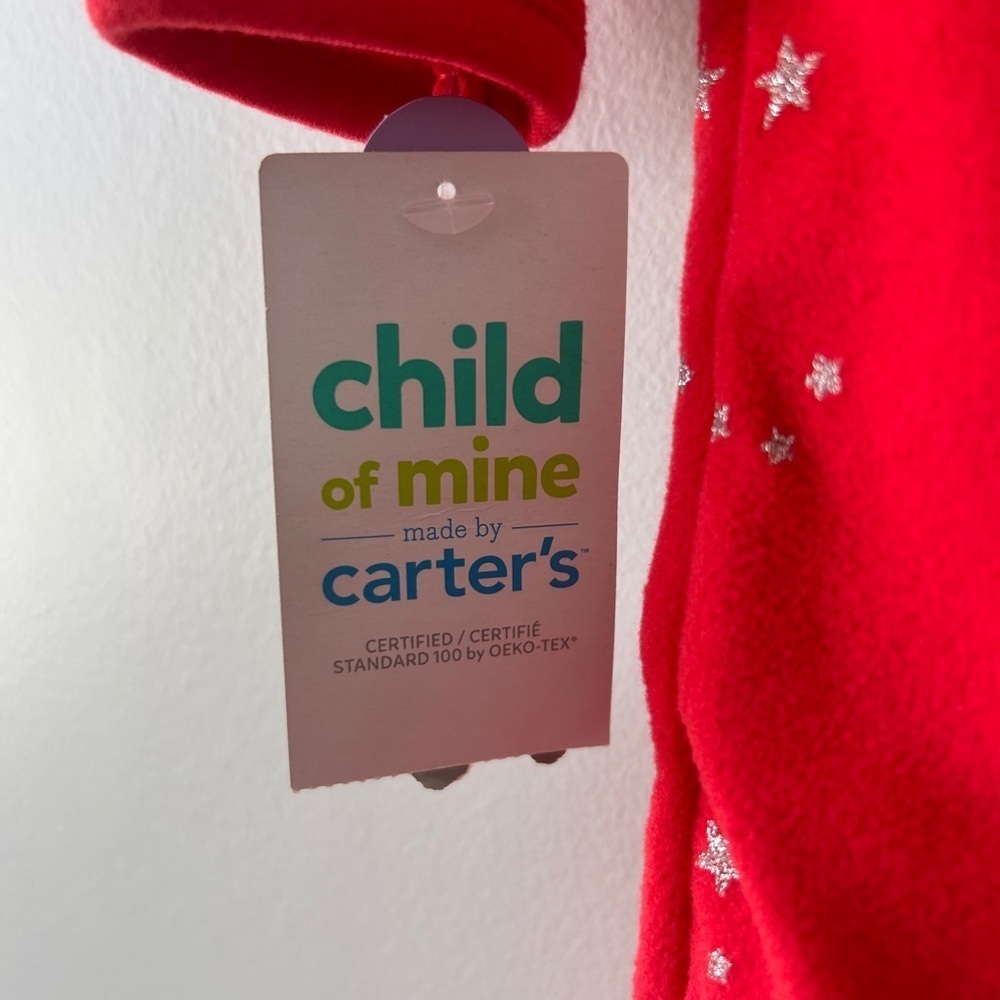 Child of Mine Carter’s Red Penguin Footie Pyjamas size 3 to 6 Months - Picture 5 of 5